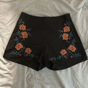 Altar’d State Small black mini shorts embroidered